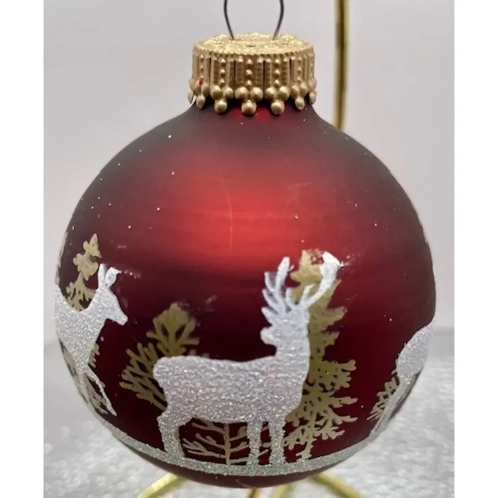 Vintage Christmas Hand Paint Ornaments Lot of 8